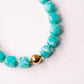 Olive Square Beaded Necklace In Turquoise
