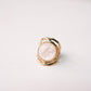 Olive White Stone Layered Ring In Gold