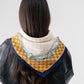 Orla Chain Print Neck Scarf In Navy Mix