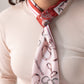 Orla Chain Print Neck Scarf In Red Mix