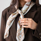 Orla Chain Print Neck Scarf In White Mix