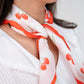 Orla Cherry Print Neck Scarf In Red