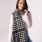 Orla Houndstooth Scarf In Black Mix
