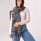 Orla Houndstooth Scarf In Blue Mix