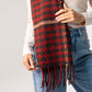 Orla Houndstooth Scarf In Red Mix