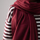 Orla Luxe Tassel Scarf In Bordeaux