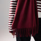 Orla Luxe Tassel Scarf In Bordeaux