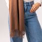 Orla Luxe Tassel Scarf In Camel