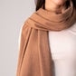 Orla Luxe Tassel Scarf In Camel