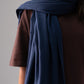 Orla Luxe Tassel Scarf In Dark Blue