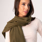 Orla Luxe Tassel Scarf In Olive
