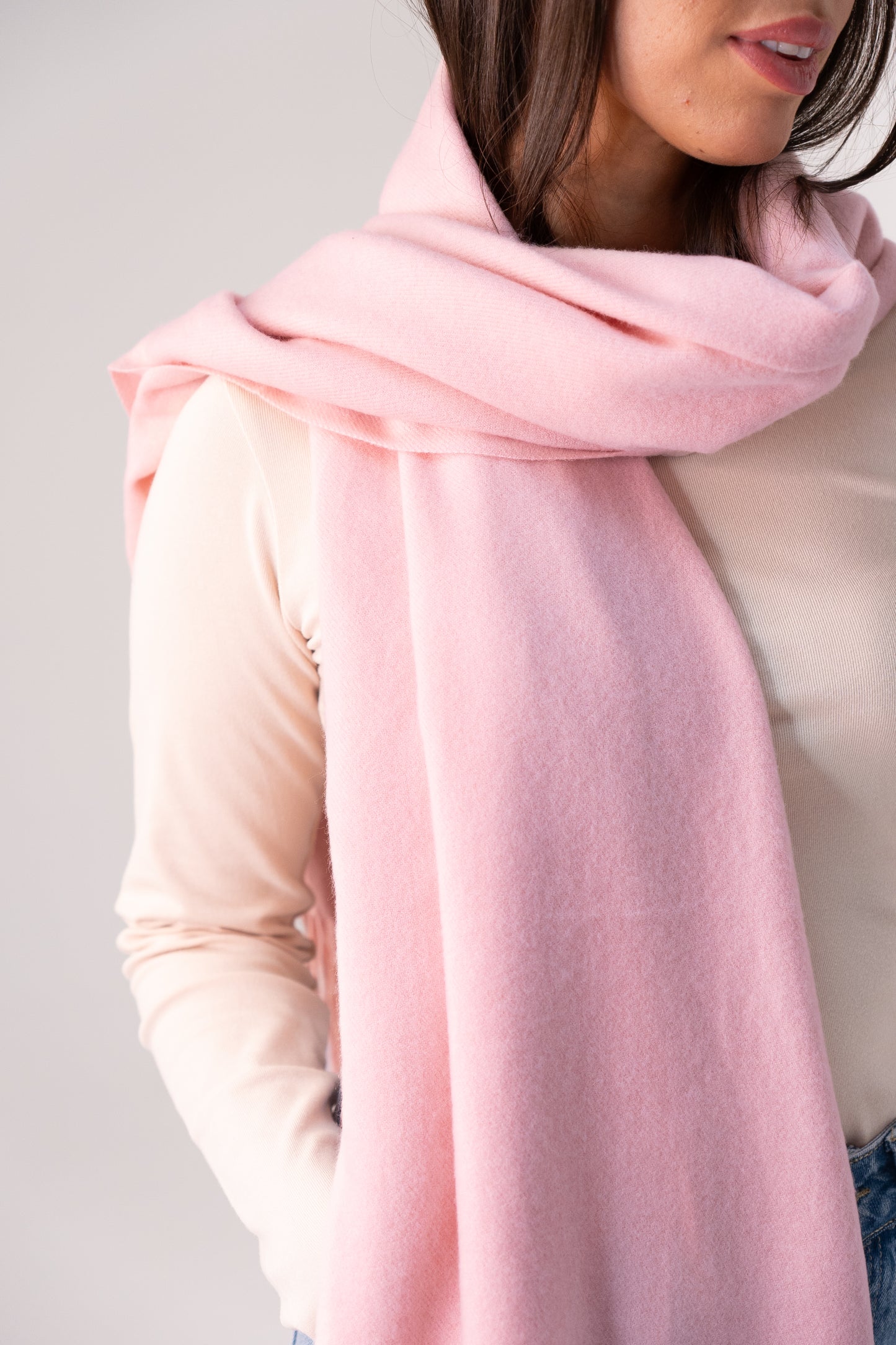 Orla Luxe Tassel Scarf In Pink