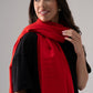 Orla Luxe Tassel Scarf In Red