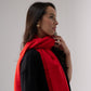 Orla Luxe Tassel Scarf In Red