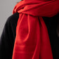 Orla Luxe Tassel Scarf In Red