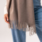Orla Luxe Tassel Scarf In Taupe