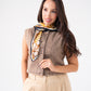 Orla Multi Print Neck Scarf In Taupe