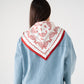 Orla Paisley Print Neck Scarf In Bordeaux Mix