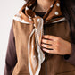 Orla Spotted Neck Scarf In Coffee Mix