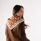 Orla Spotted Neck Scarf In Coffee Mix