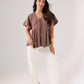 Paige Batwing Sleeve Top In Mocha