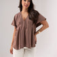 Paige Batwing Sleeve Top In Mocha