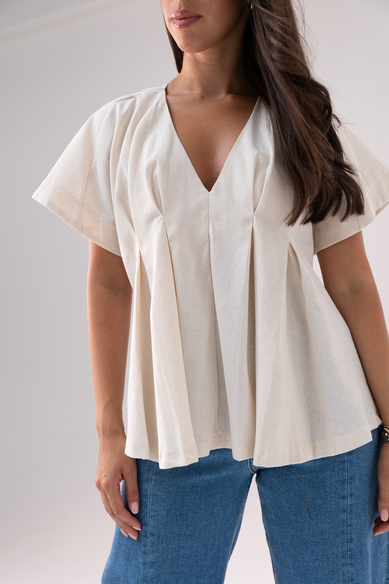 Paige Batwing Sleeve Top In Neutral