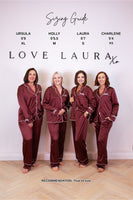 Love Laura Trim Pyjamas In Burgundy