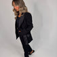 Love Laura Tuxedo Power Blazer In Black