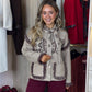 Kendra Fringed Jacket In Taupe
