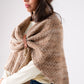 Polly Chain Detail Knit Scarf In Taupe