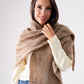 Polly Chain Detail Knit Scarf In Taupe