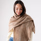 Polly Chain Detail Knit Scarf In Taupe