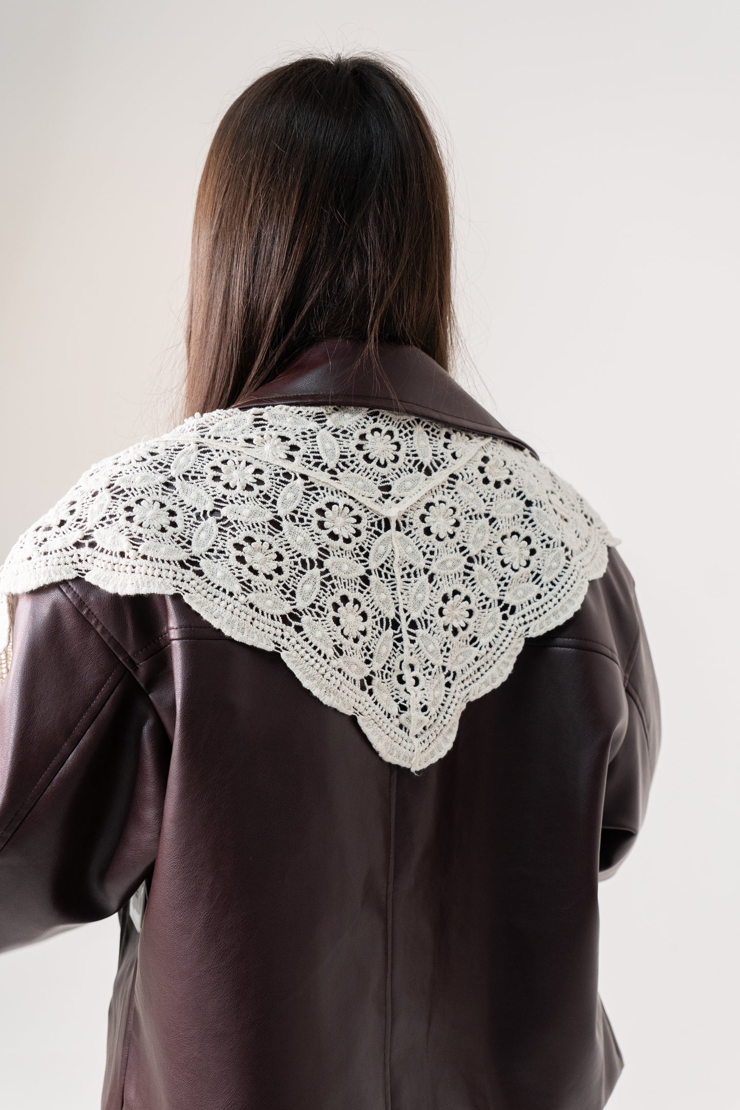 Polly Crochet Scarf In Cream