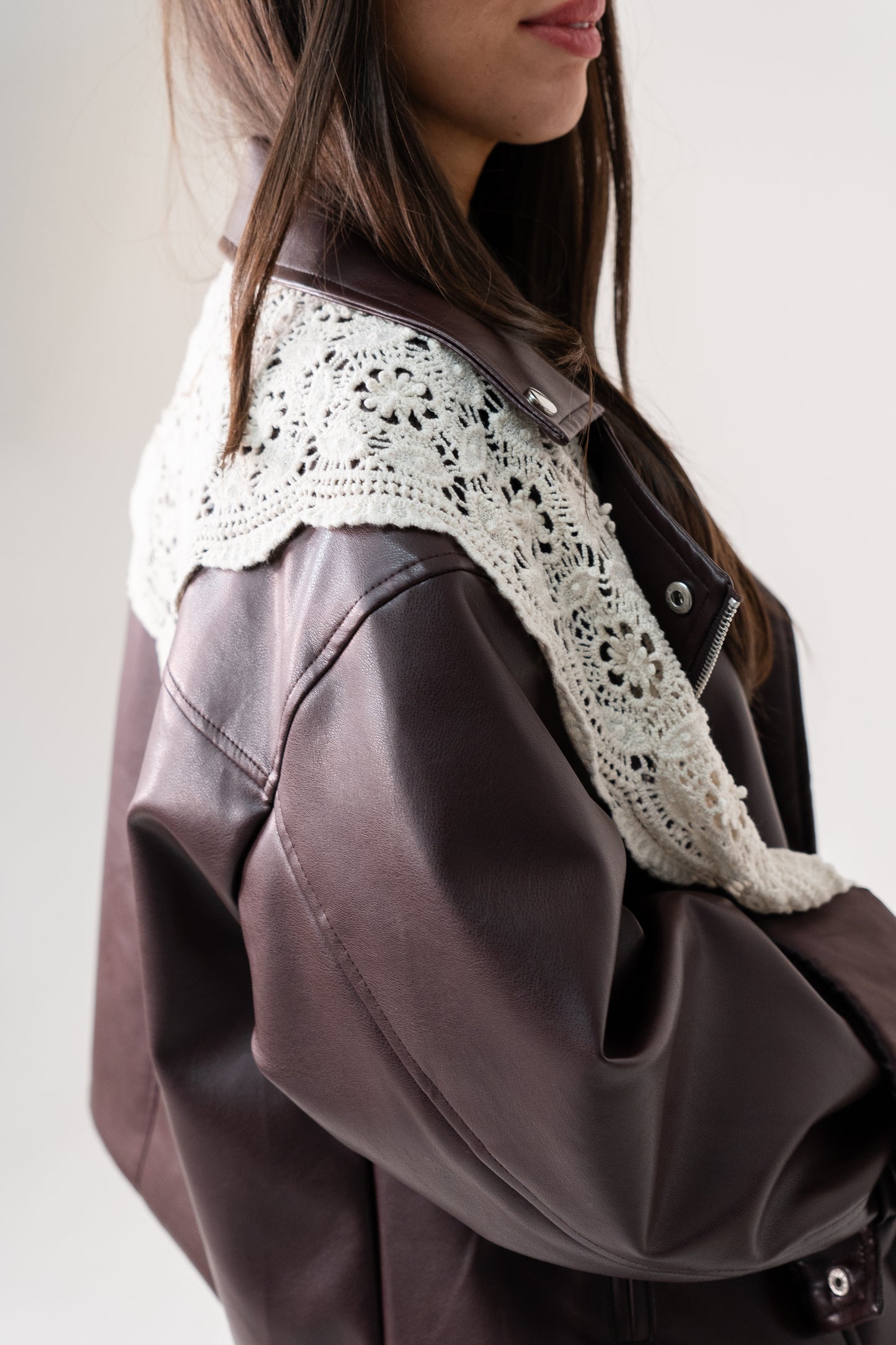 Polly Crochet Scarf In Cream