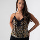 Polly Embellished Cami In Leopard Print