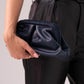 Polly Embellished Pouch Bag In Navy