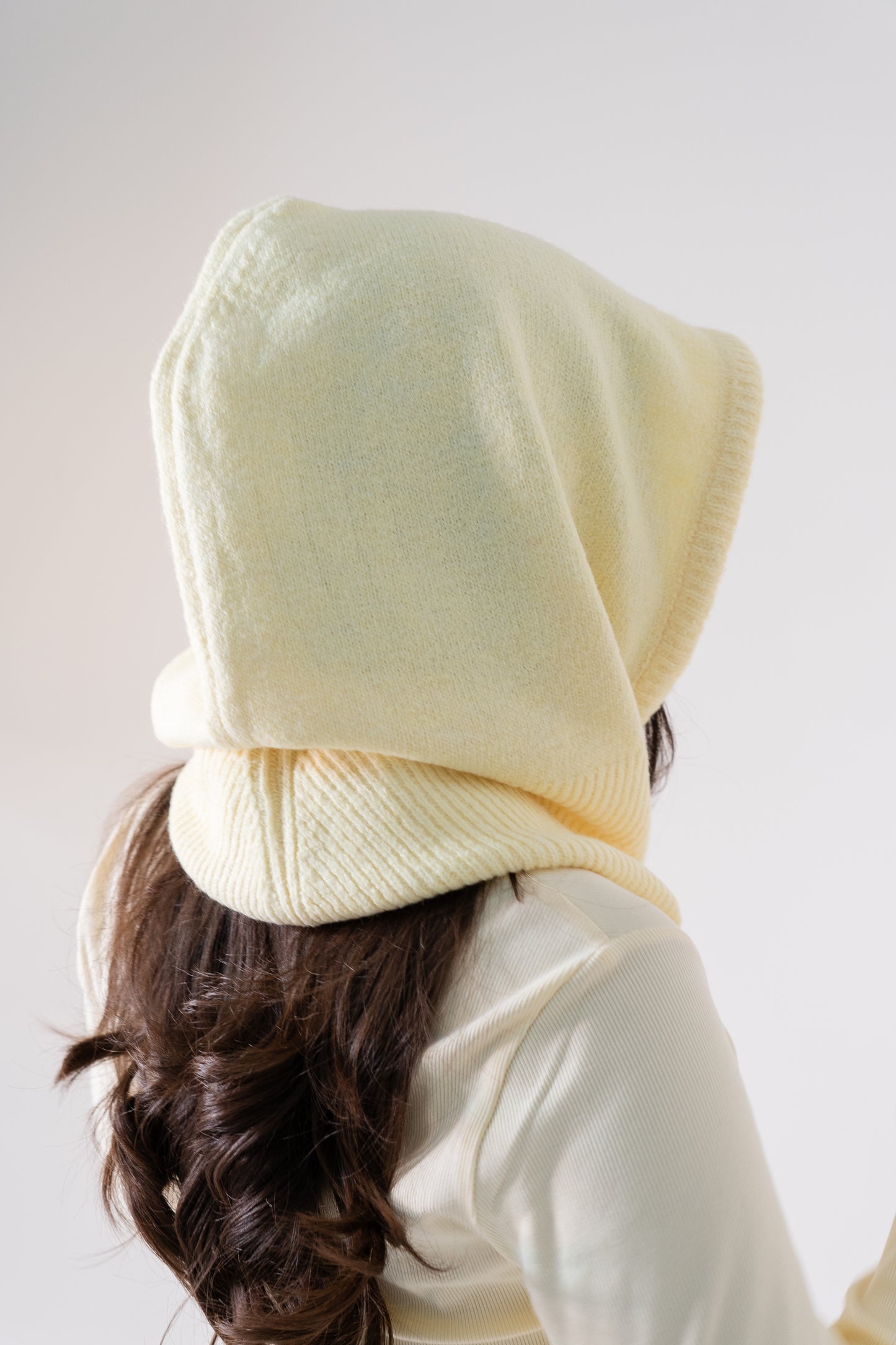 Polly Knit Hood In Lemon