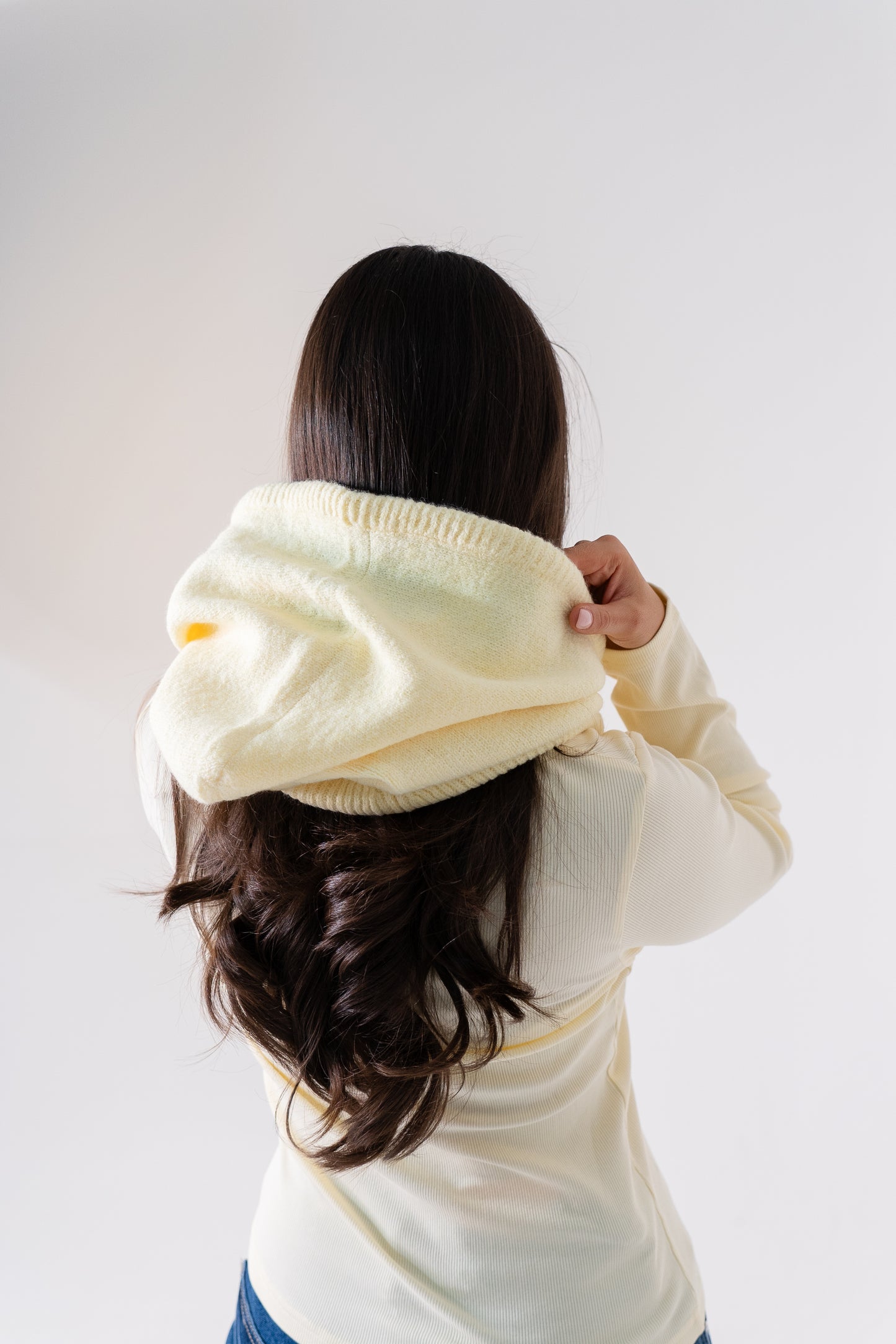 Polly Knit Hood In Lemon