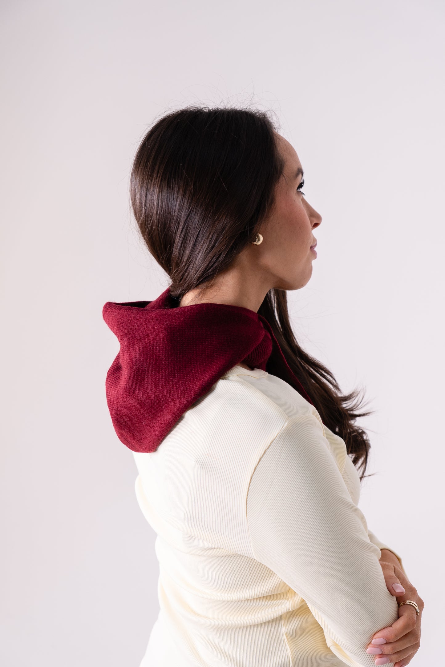 Polly Knit Hood In Wine