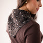 Polly Leopard Knit Neck Scarf In Chocolate