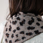 Polly Leopard Knit Neck Scarf In Taupe