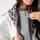 Polly Leopard Knit Neck Scarf In Taupe