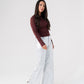 Polly Metallic Flared Trousers In Silver