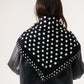 Polly Polka Dot Scarf In Black