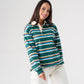 Polly Rugby Top In Green Mix