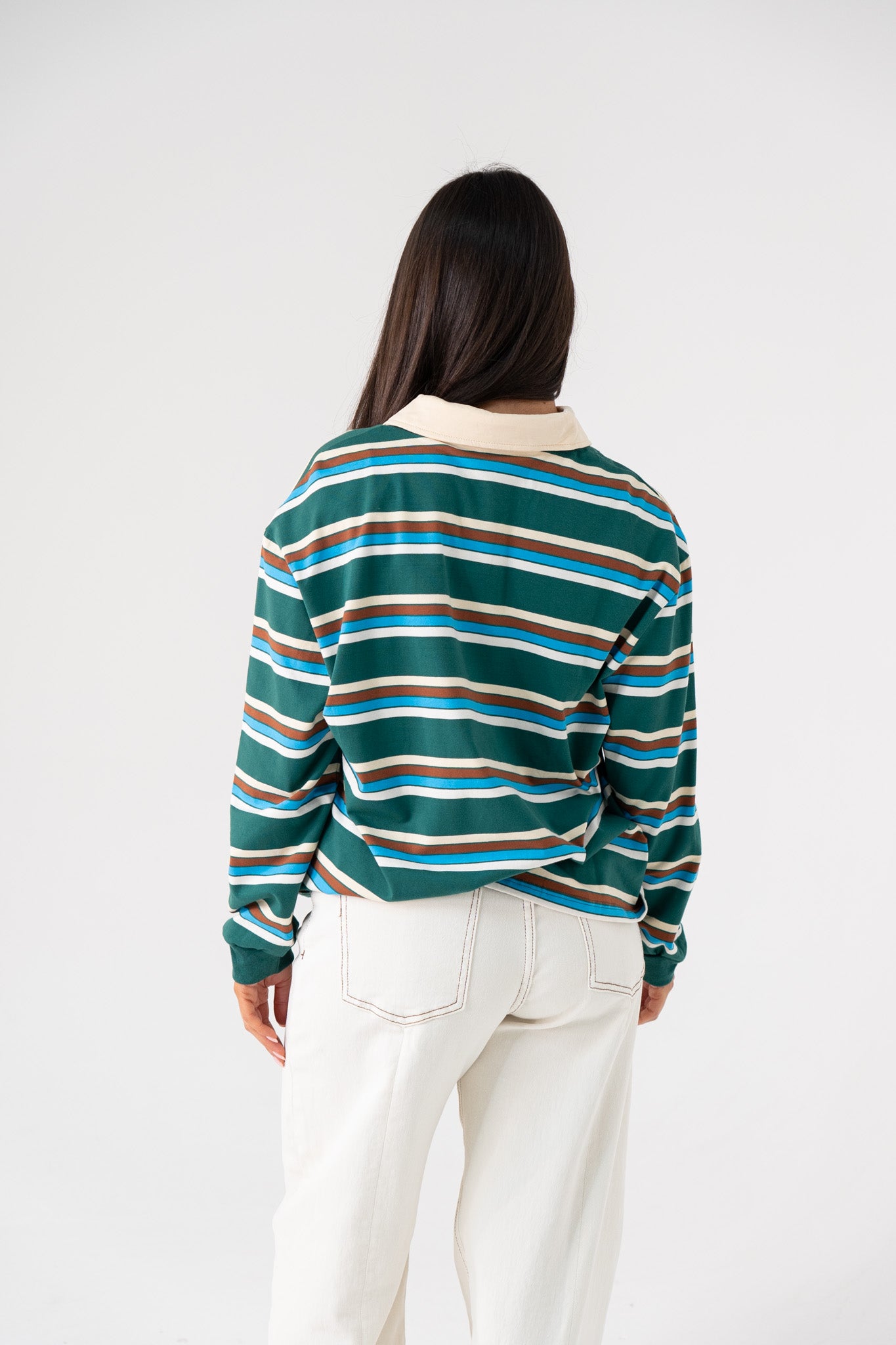 Polly Rugby Top In Green Mix