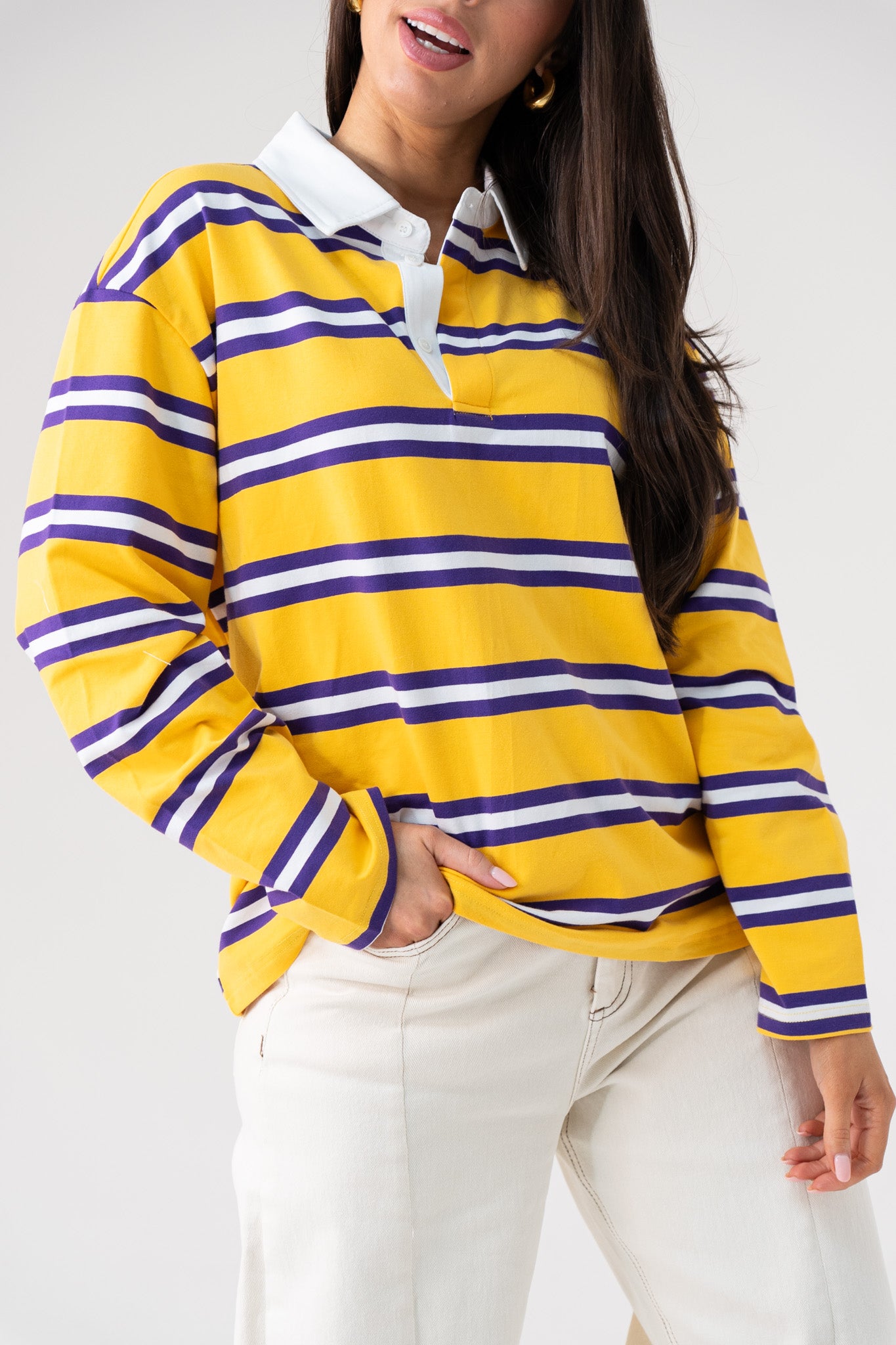 Polly Rugby Top In Yellow Mix