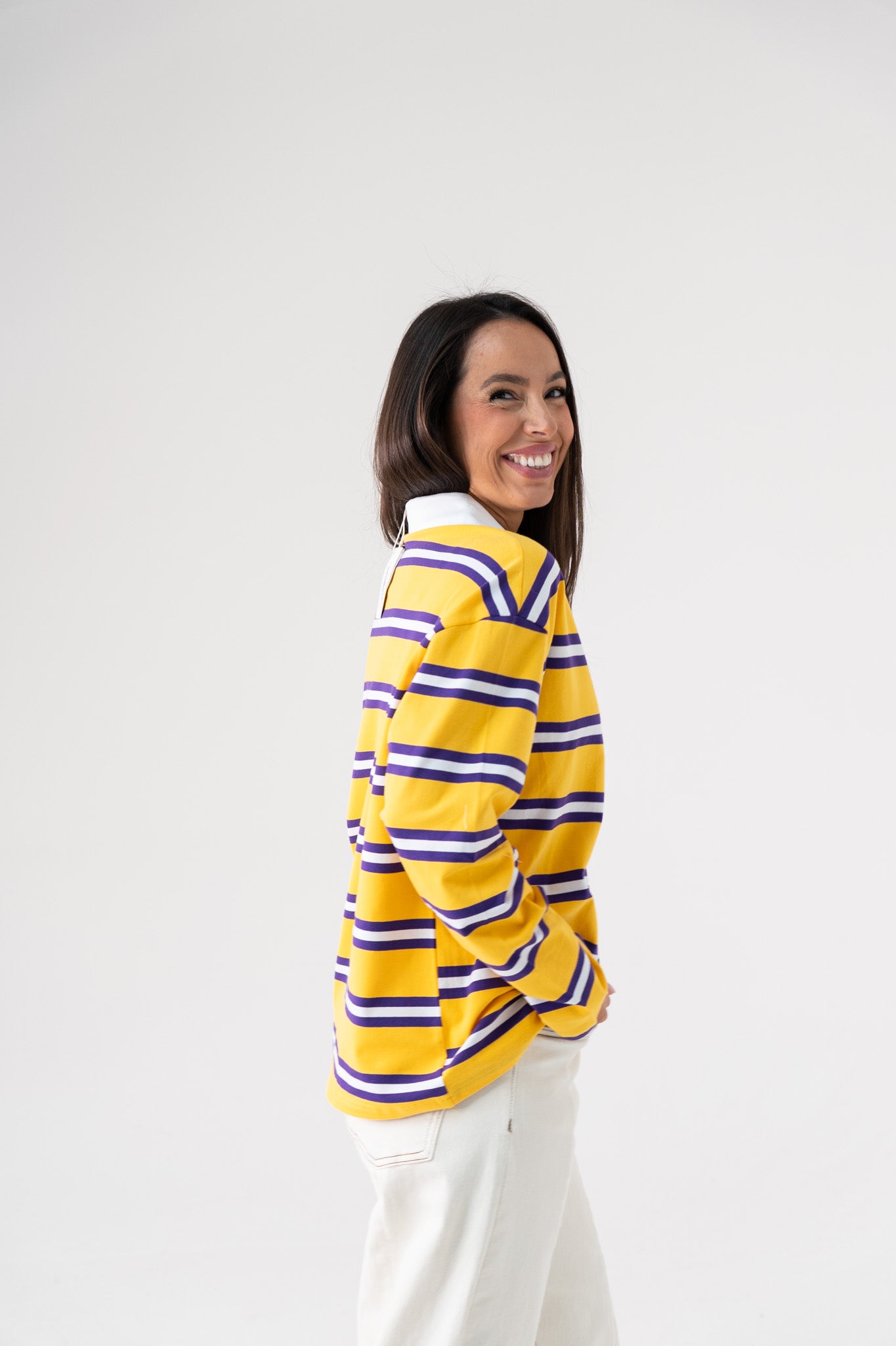 Polly Rugby Top In Yellow Mix