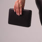 Polly Square Clutch Bag In Black